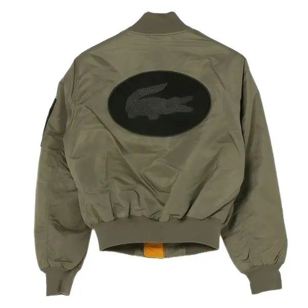 Áo Bomber Lacoste Felt Logo MA-1 Jacket Màu Xanh Rêu - Thời trang - Vua Hàng Hiệu