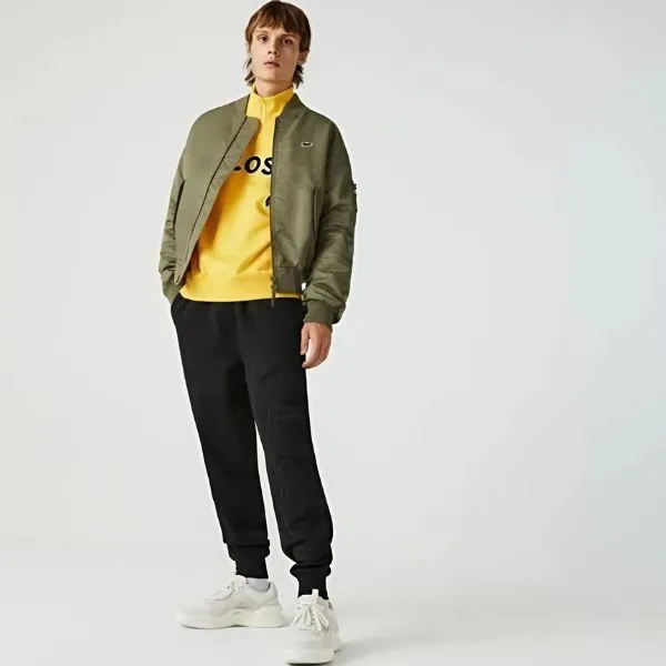 Áo Bomber Lacoste Felt Logo MA-1 Jacket Màu Xanh Rêu - Thời trang - Vua Hàng Hiệu