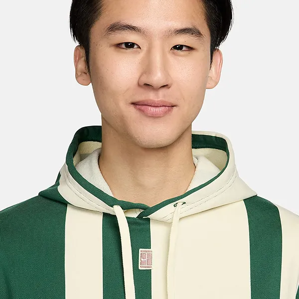 Áo Hoodie Nam Nike Court Heritage Dri-FIT Men’s Quick-Dry Knit Tennis FD5395-341 (Form Á) Màu Xanh Phối Trắng Size M