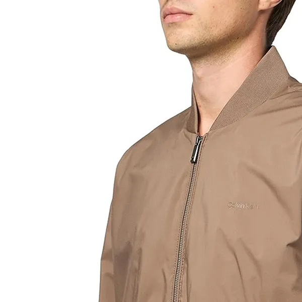 Áo Khoác Bomber Nam Calvin Klein CK 40FM512-030 Màu Nâu Size M - Thời trang - Vua Hàng Hiệu