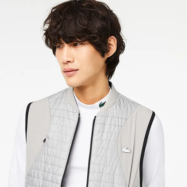 Áo Khoác Gile Nam Lacoste Men's Reversible Quilted Sport Vest BH9266 WIX (Hai Mặt) Màu Xám Đen Size 46 - Thời trang - Vua Hàng Hiệu