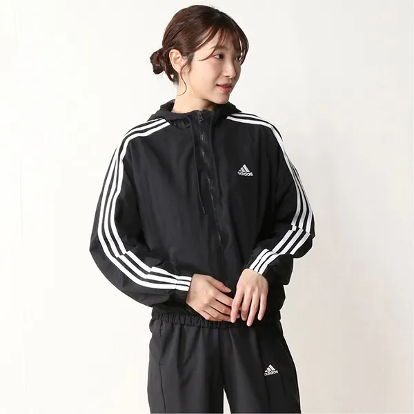 Áo Khoác Gió Adidas Sportswear Essentials 3-Stripes Jacket HT3399 Màu Đen (Form Âu) Size M