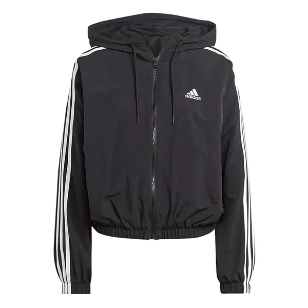 Áo Khoác Gió Adidas Sportswear Essentials 3-Stripes Jacket HT3399 Màu Đen (Form Âu) Size M