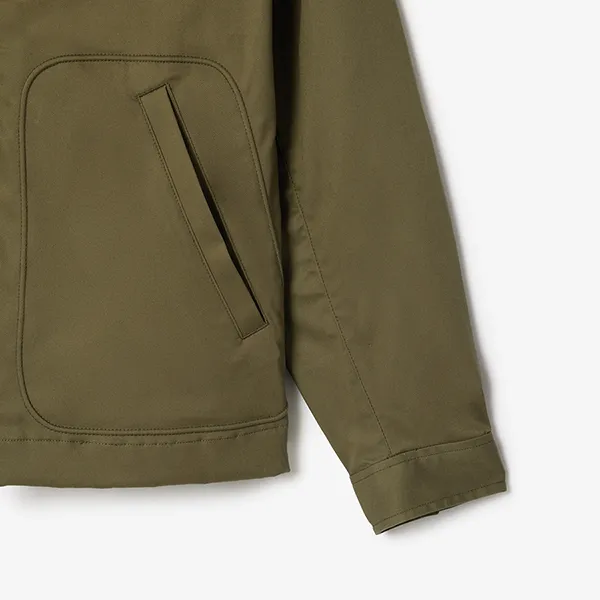Áo Khoác Kaki Nam Lacoste Water-Repellent Cotton Jacket BH7198-316 Màu Xanh Rêu Size 50 - Thời trang - Vua Hàng Hiệu