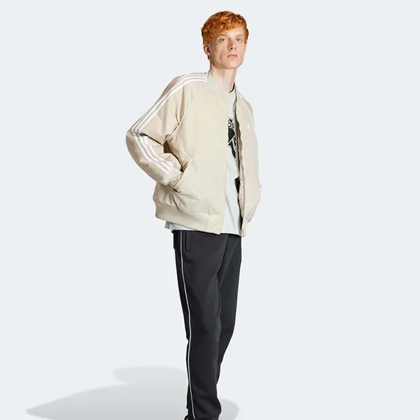 Áo Khoác Nam Adidas SST Varsity Jacket IL2576 Màu Be Size L (Form Á)