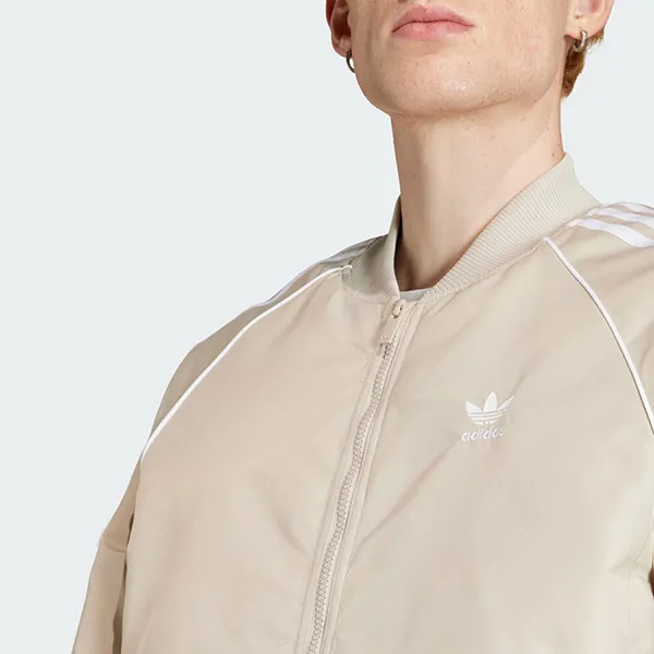 Áo Khoác Nam Adidas SST Varsity Jacket IL2576 Màu Be Size L (Form Á)