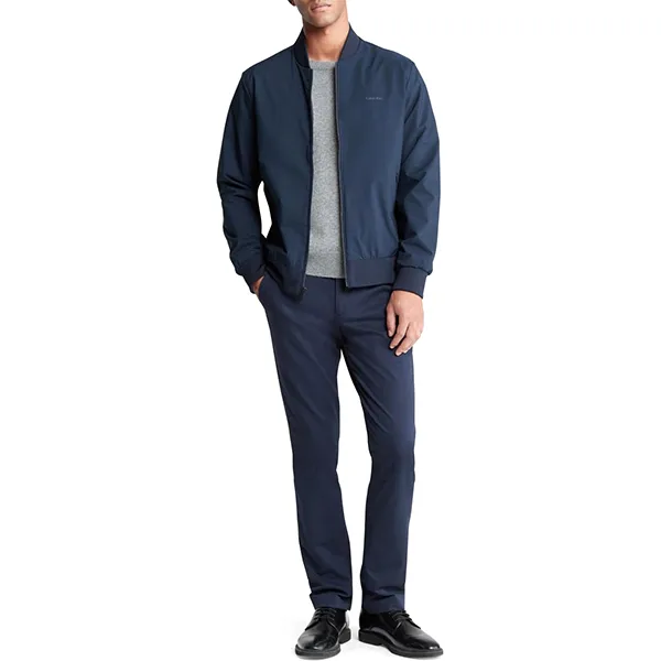 Áo Khoác Nam Calvin Klein CK Matte Logo Zip Bomber Jacket FM512 Màu Xanh Navy Size S - Thời trang - Vua Hàng Hiệu