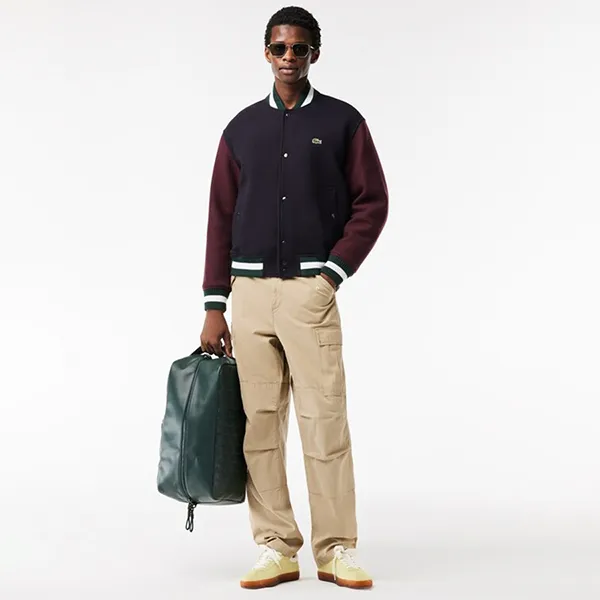 Áo Khoác Nam Lacoste Logo Jacket Varsity BH8212 00 PI9 Phối Màu