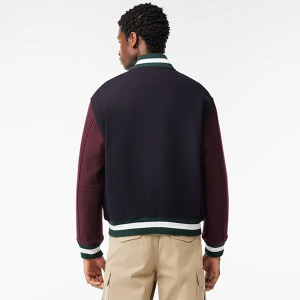 Áo Khoác Nam Lacoste Logo Jacket Varsity BH8212 00 PI9 Phối Màu