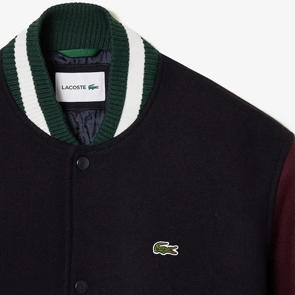 Áo Khoác Nam Lacoste Logo Jacket Varsity BH8212 00 PI9 Phối Màu