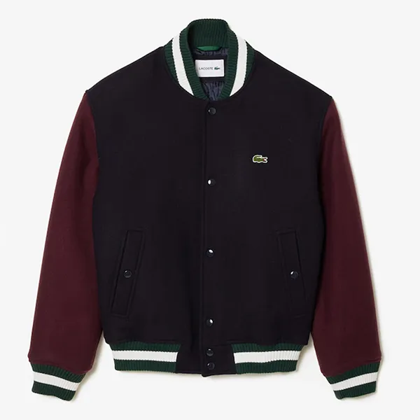 Áo Khoác Nam Lacoste Logo Jacket Varsity BH8212 00 PI9 Phối Màu