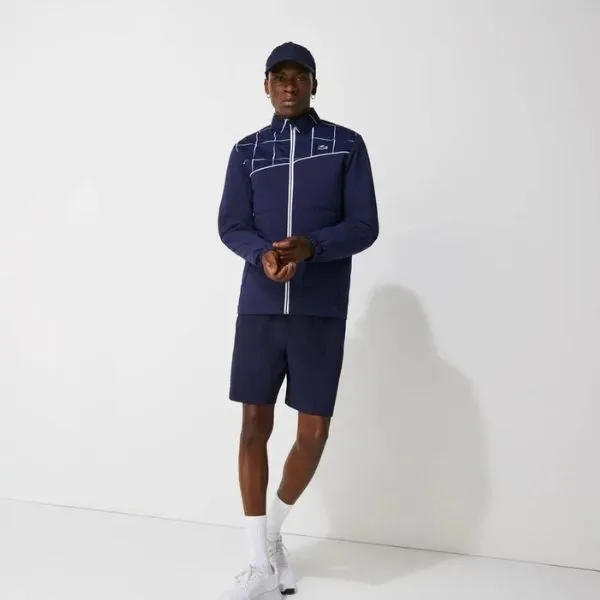 Áo Khoác Nam Lacoste Men's Sport Printed Waterproof Jacket BH2044-525 Màu Xanh Navy Size 50 - Thời trang - Vua Hàng Hiệu