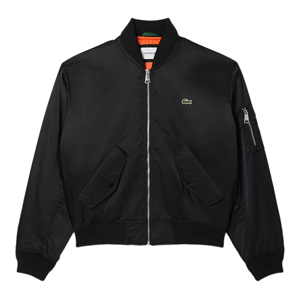 Áo Khoác Nam Lacoste Men's Water-Repellent Padded Bomber Jacket BH2899 - 031 Màu Đen Size 50