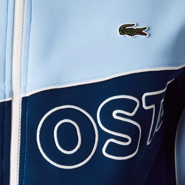 Áo Khoác Nam Lacoste Panorama Sphere Track SH1448 EZ9 Màu Xanh Blue Size 4