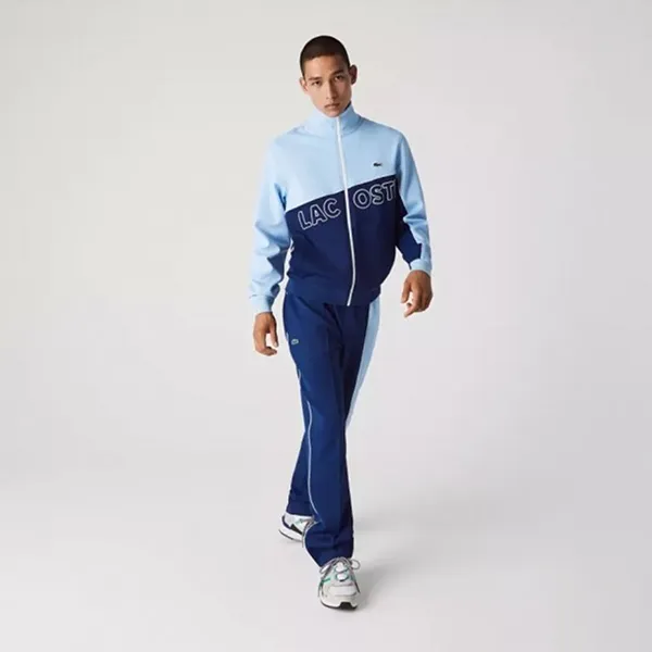 Áo Khoác Nam Lacoste Panorama Sphere Track SH1448 EZ9 Màu Xanh Blue Size 4