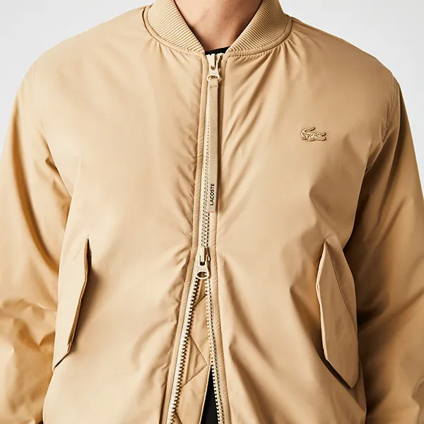 Áo Khoác Nam Lacoste Water-repellent Thermore Insulated Bomber Jacket BH4455 - 02S Màu Be Size 50 - Thời trang - Vua Hàng Hiệu