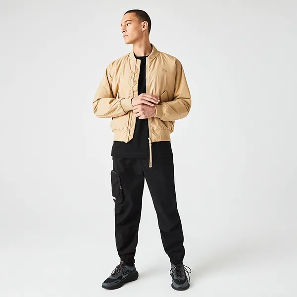 Áo Khoác Nam Lacoste Water-repellent Thermore Insulated Bomber Jacket BH4455 - 02S Màu Be Size 50 - Thời trang - Vua Hàng Hiệu