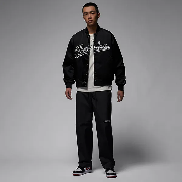 Áo Khoác Nam Nike Jordan Flight MVP FN4660-010 Bomber Jacket (Form China) Màu Đen Size S - Thời trang - Vua Hàng Hiệu