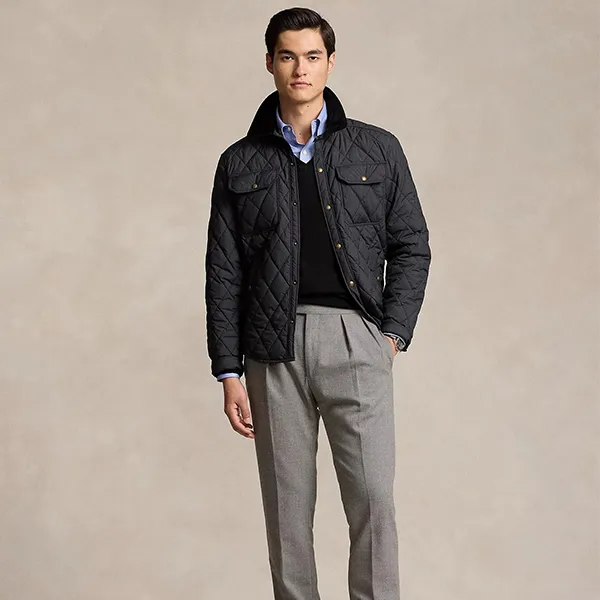 Áo Khoác Nam Ralph Lauren Brentford Quilted Shirt Jacket 76085 Màu Đen Size XS - Thời trang - Vua Hàng Hiệu