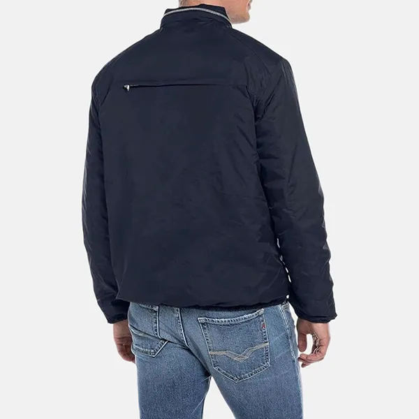 Áo Khoác Nam Replay Men's Nylon Jacket M8325 000 Màu Xanh Đen Size M