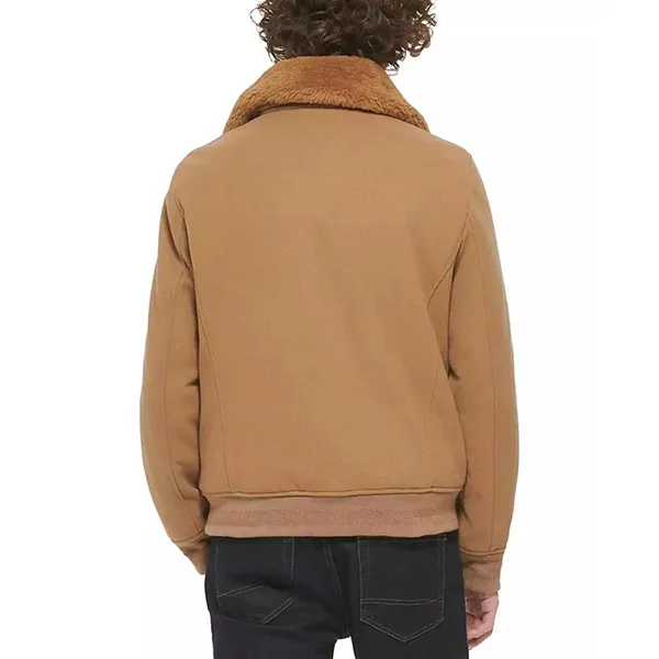 Áo Khoác Nam Tommy Hilfiger Men's Faux-Fur Collar Jacket AP032 Tan Màu Nâu Size S