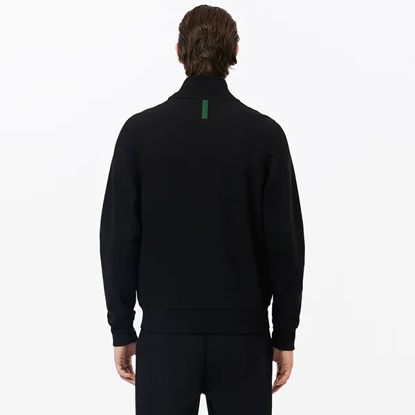 Áo Khoác Nỉ Nam Lacoste High-Neck Zip-Up Sweatshirt SH2702 - 031 Màu Đen Size 4