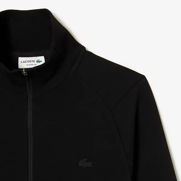 Áo Khoác Nỉ Nam Lacoste High-Neck Zip-Up Sweatshirt SH2702 - 031 Màu Đen Size 4