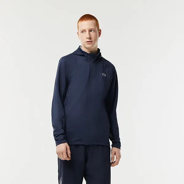 Áo Khoác Nỉ Nam Lacoste Men’s Sport High-Neck Zip-Up SH5210-51 Màu Xanh Navy Size 4 - Thời trang - Vua Hàng Hiệu