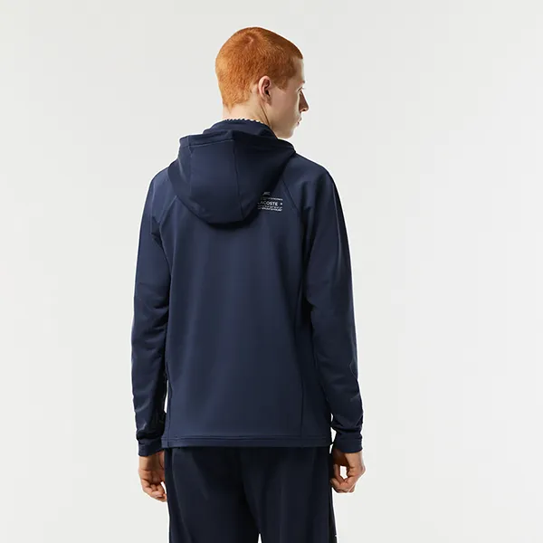 Áo Khoác Nỉ Nam Lacoste Men’s Sport High-Neck Zip-Up SH5210-51 Màu Xanh Navy Size 4 - Thời trang - Vua Hàng Hiệu