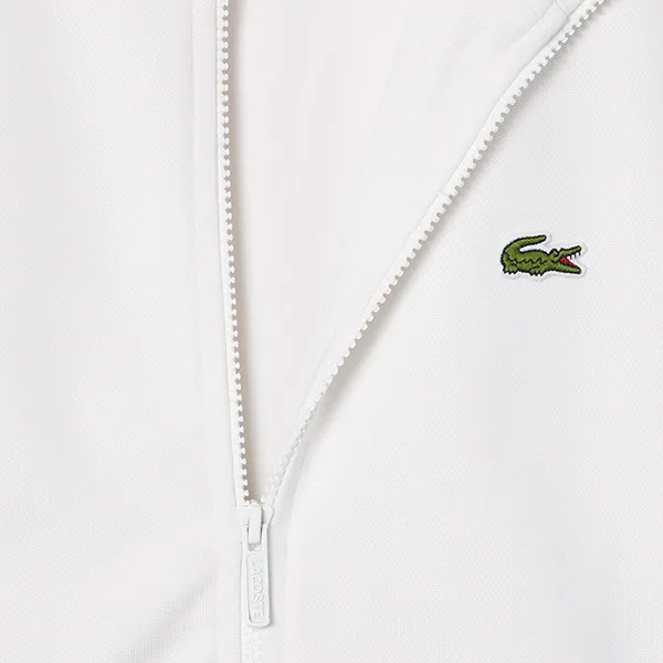 Áo Khoác Nỉ Nam Lacoste Paris Piqué Track Jacket SH1457 70V Màu Trắng Size 5