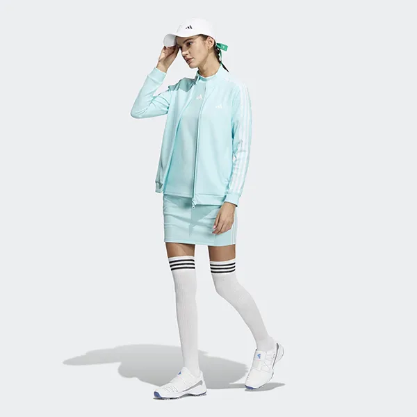 Áo Khoác Nữ Adidas Golf Three Stripes HS9007 Màu Xanh Pastel Size M (Form Á)