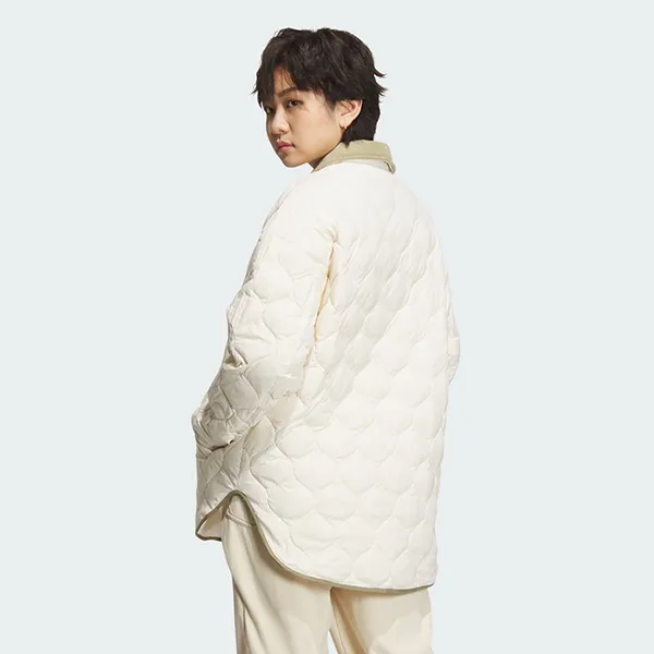 Áo Khoác Nữ Adidas Quilted Jacket IN0979 Màu Trắng Kem Size M (Form Á)