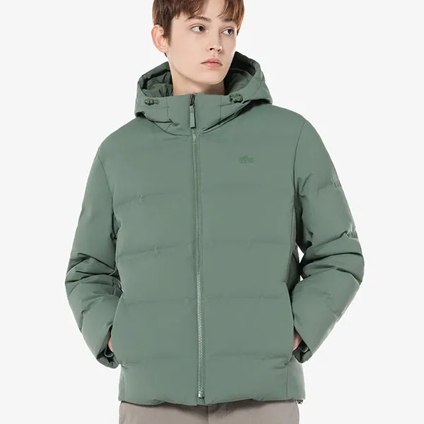 Áo Khoác Phao Nam Lacoste Men's Goose Down Parka BH536E-5HX Màu Xanh Pastel Size 50