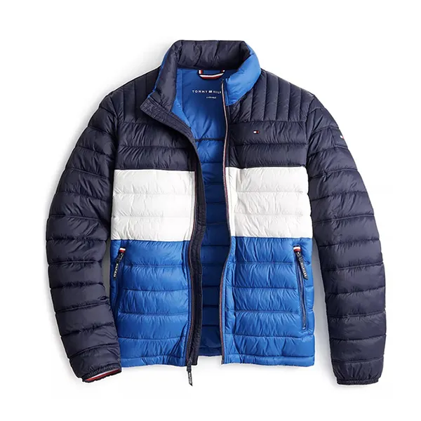 Áo Khoác Phao Nam Tommy Hilfiger Men's Demi Season Jacket AN796 - R7Y Màu Xanh Trắng Size M