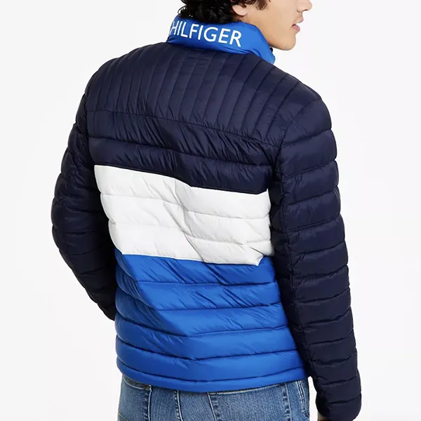 Áo Khoác Phao Nam Tommy Hilfiger Men's Demi Season Jacket AN796 - R7Y Màu Xanh Trắng Size M