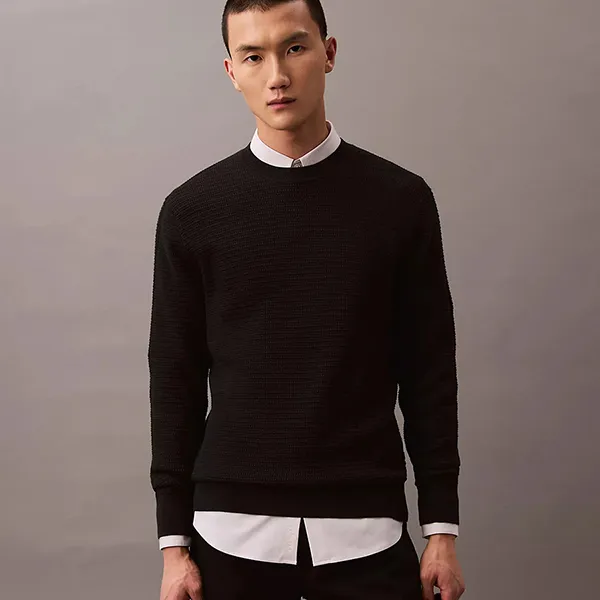 Áo Len Nam Calvin Klein CK Supima Cotton Sweater 40EM303-001 Black Màu Đen Size XS - Thời trang - Vua Hàng Hiệu