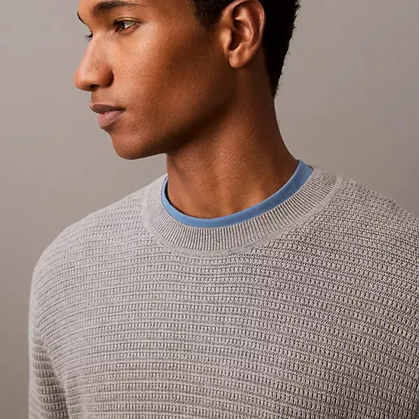 Áo Len Nam Calvin Klein Supima Cotton Sweater 40EM303-030 Màu Xám Size XS - Thời trang - Vua Hàng Hiệu