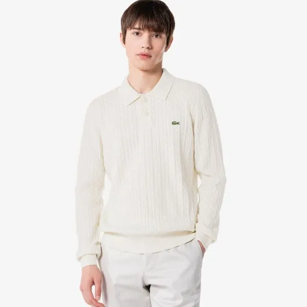 Áo Len Nam Lacoste Cable Sweater Polo AH480E XFJ Màu Trắng Size 3 - Thời trang - Vua Hàng Hiệu