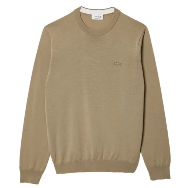 Áo Len Nam Lacoste Men's Merino Wool Crew Neck Sweater AH1969-CB8 Màu Nâu Size 3 - Thời trang - Vua Hàng Hiệu
