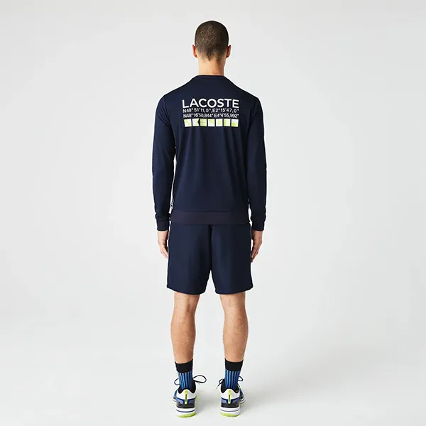Áo Nỉ Nam Lacoste Sport Classic Sweatshirt SH9432 166 Màu Xanh Navy Size 2
