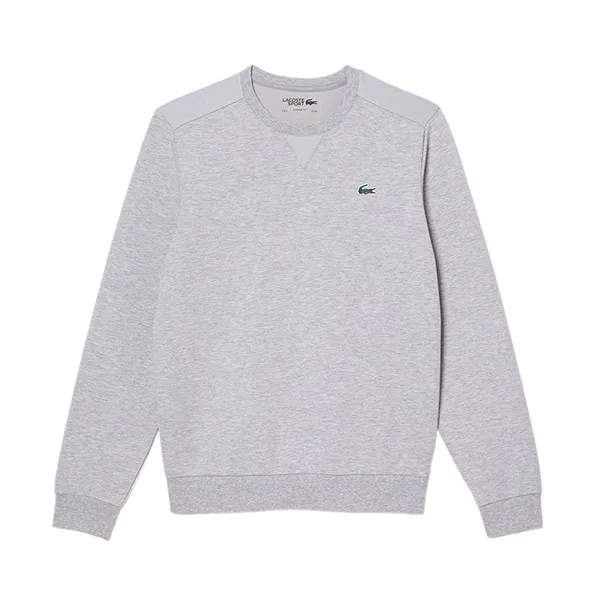 Áo Nỉ Sweater Nam Lacoste Men's Mesh Panel Sweatshirt SH9604 9YA Màu Xám Size 3