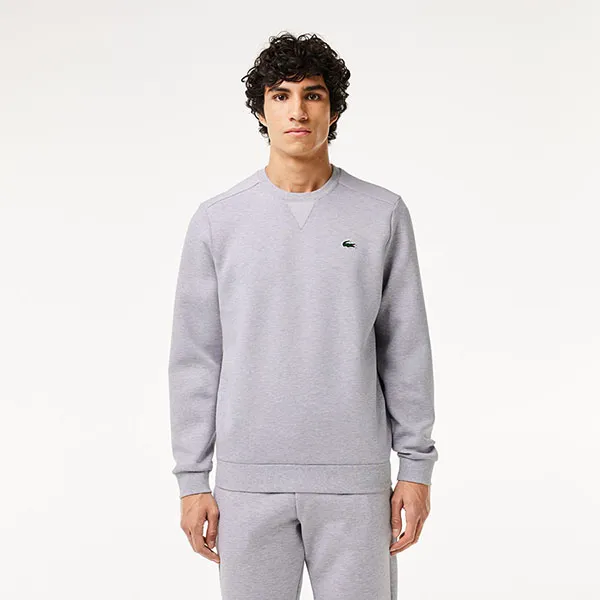 Áo Nỉ Sweater Nam Lacoste Men's Mesh Panel Sweatshirt SH9604 9YA Màu Xám Size 3