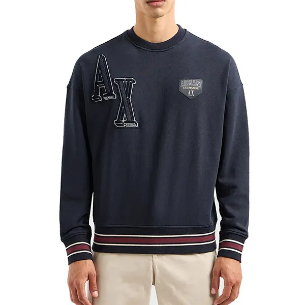 Áo Nỉ Sweater Nam Armani Exchange ZJDPZ 1510 Màu Xanh Navy Size S