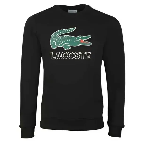 Áo Nỉ Sweater Nam Lacoste Mens Black Sweatshirt SH6382 Màu Đen Size 5