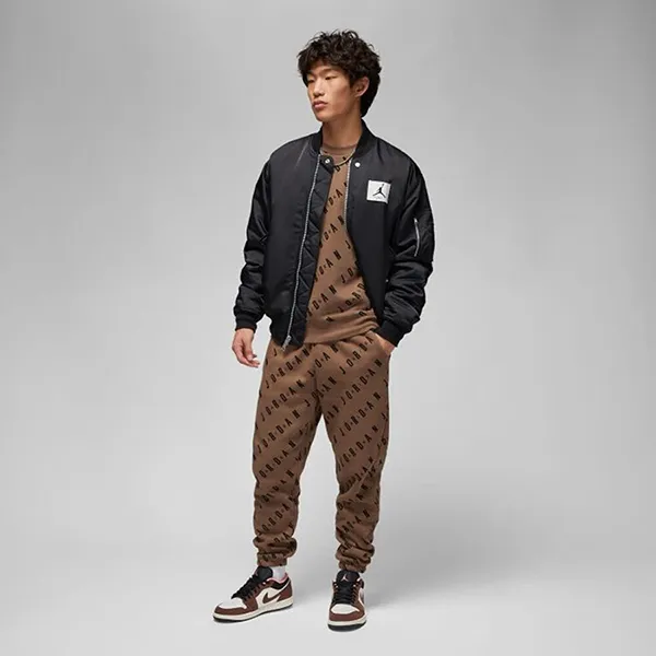 Áo Nỉ Sweater Nam Nike Air Jordan SS23 Basketball Fleece Sweatshirt DX9174-274 (Form Á) Màu Nâu Size XL