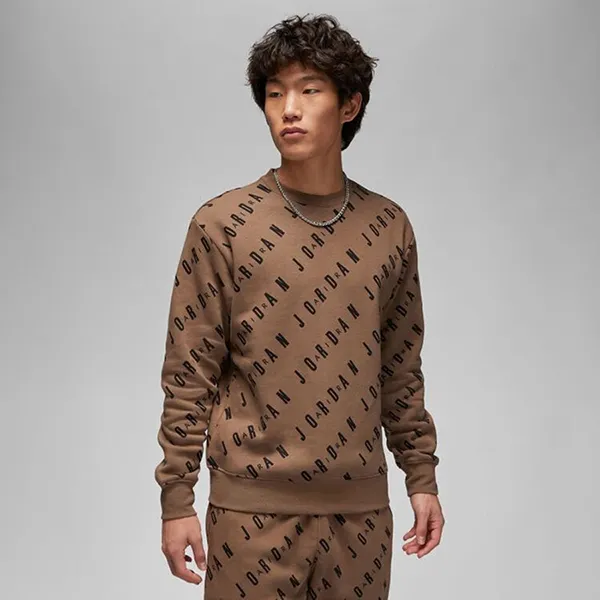 Áo Nỉ Sweater Nam Nike Air Jordan SS23 Basketball Fleece Sweatshirt DX9174-274 (Form Á) Màu Nâu Size XL