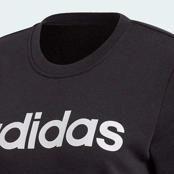 Áo Nỉ Sweater Nữ Adidas Essentials Linear Sweatshirt DP2363 (Form Nhỏ) Màu Đen Size XL