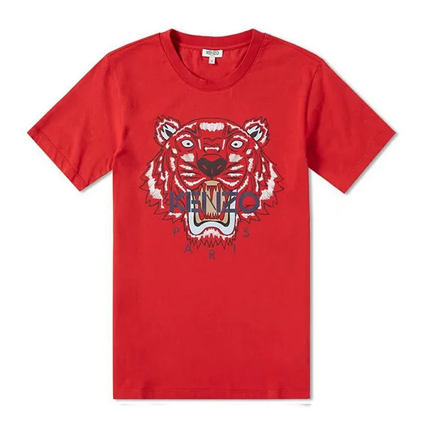 Áo Phông Kenzo Tiger Print Tshirt 5TS0504 186 Màu Đỏ Họa Tiết Size L