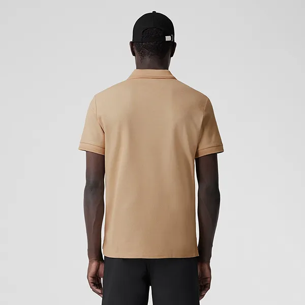 Áo Polo Nam Burberry Monogram Motif Cotton Piqué P80570881 Màu Be Size M