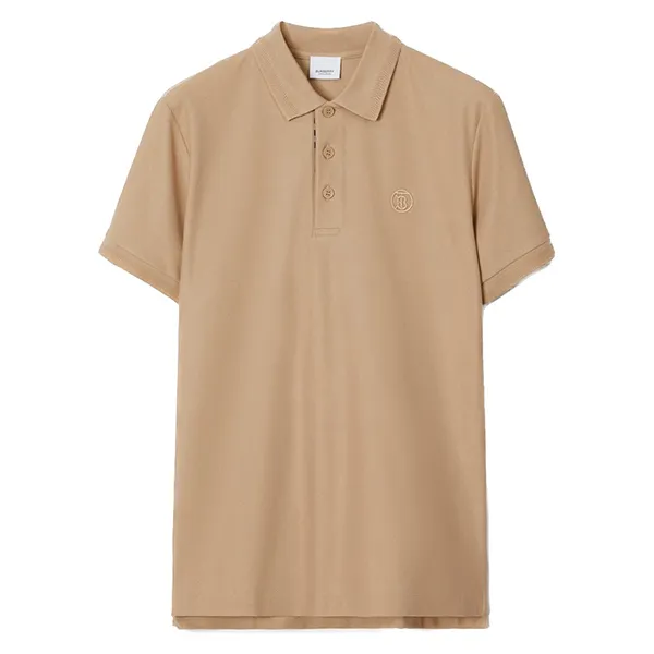 Áo Polo Nam Burberry Monogram Motif Cotton Piqué P80570881 Màu Be Size M